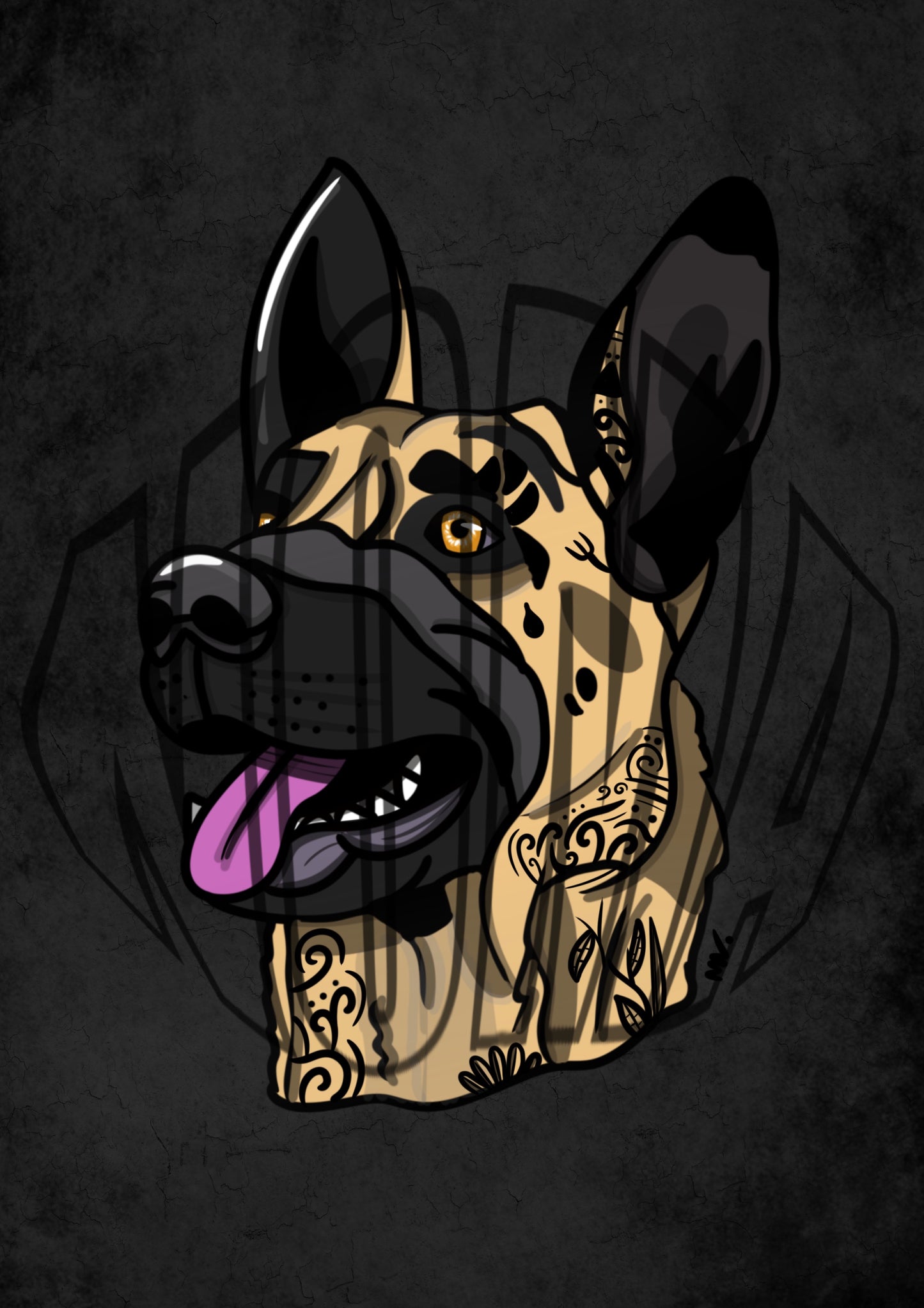 Print Noma "the belgian shepherd" noir