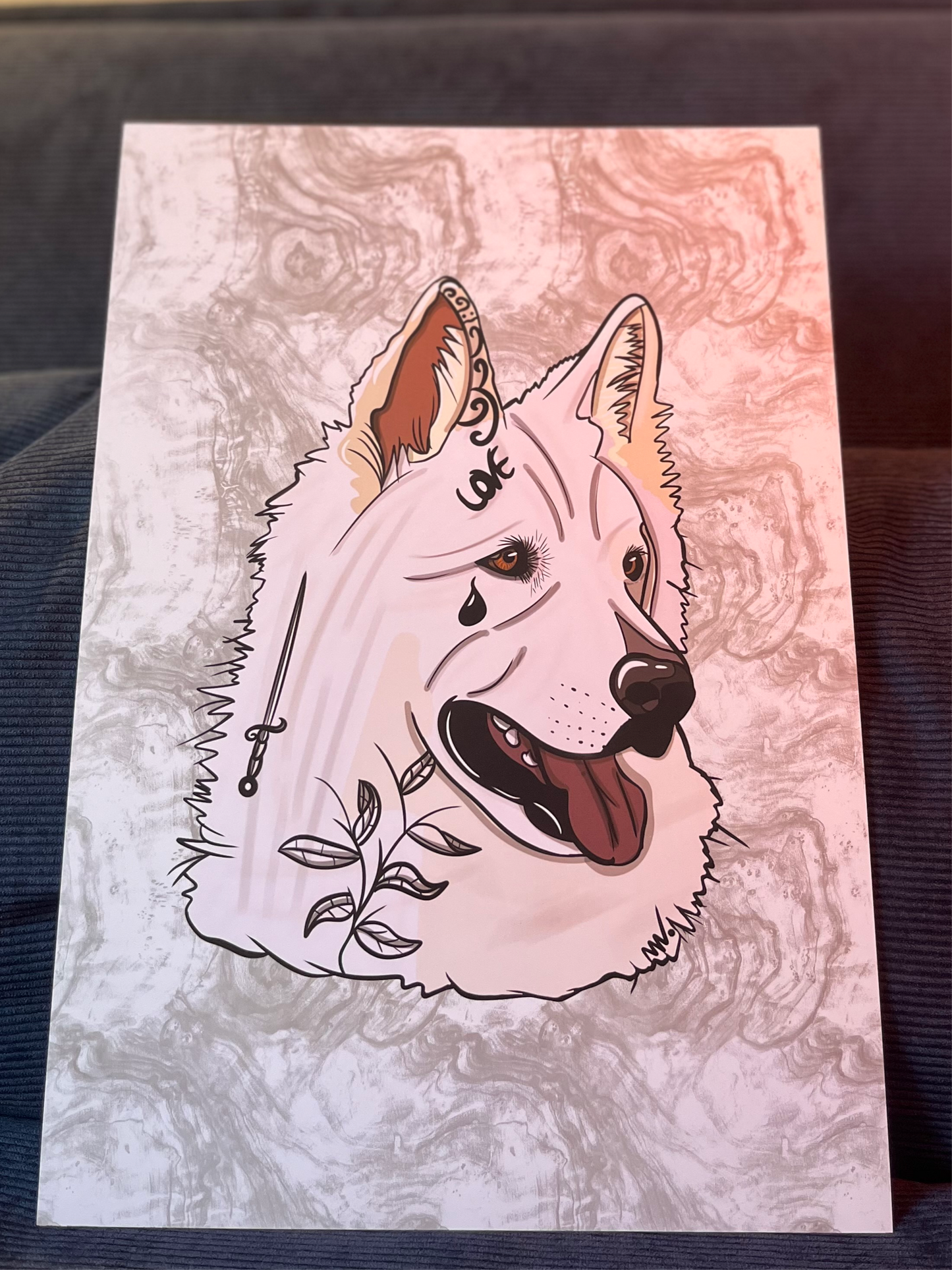 Print Noma "the swiss shepherd » blanc