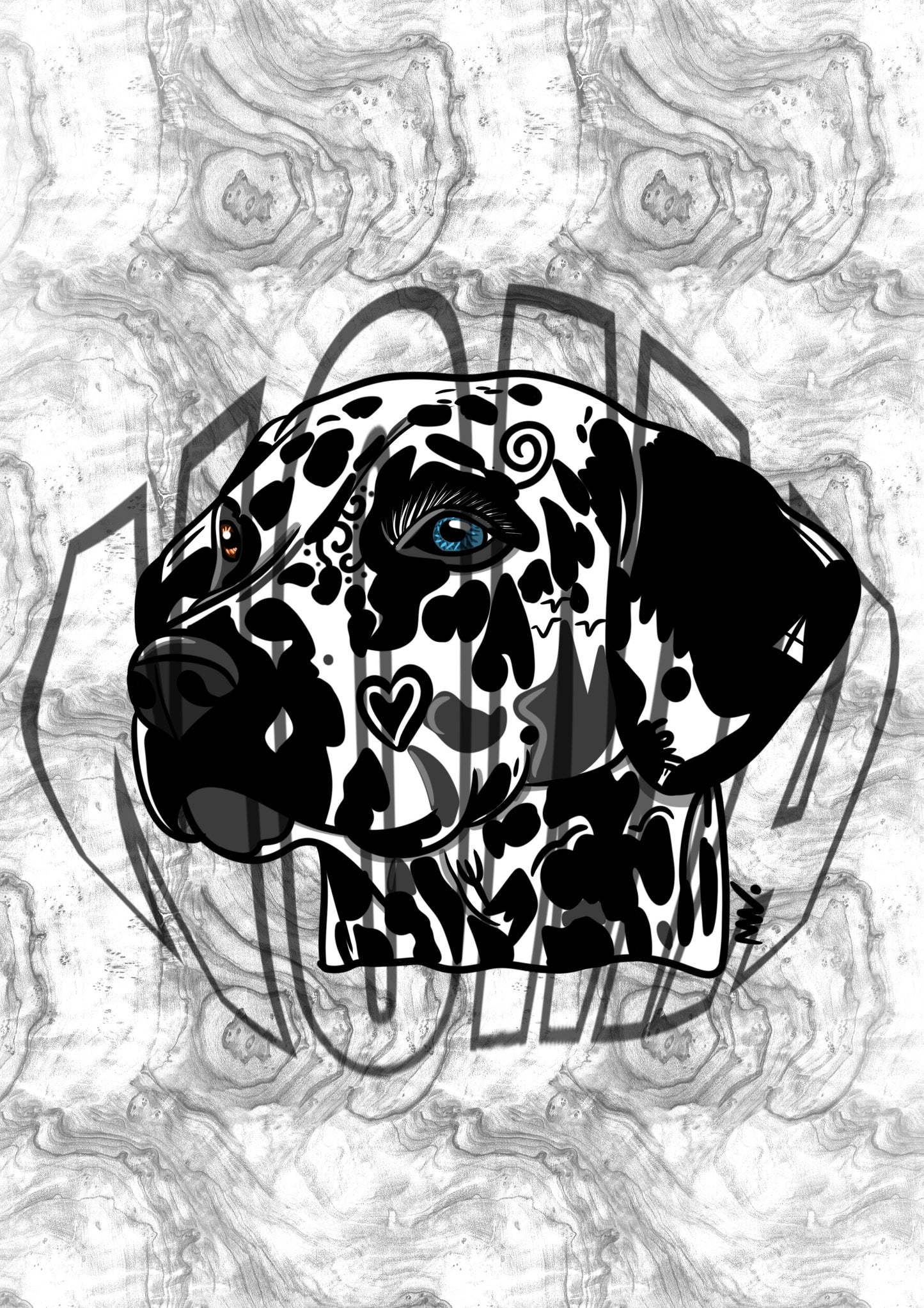 Print Noma "the Dalmatian" blanc