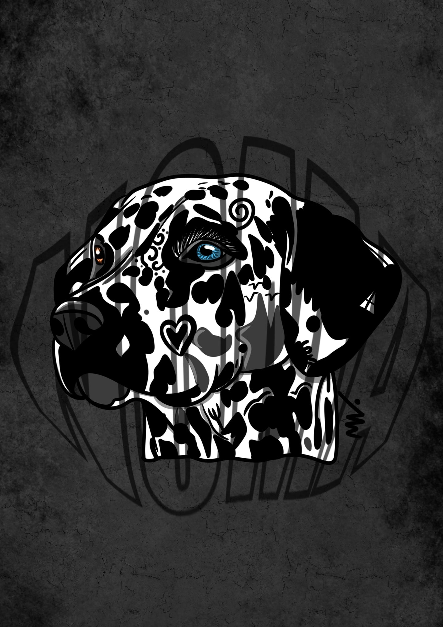 Print Noma "the Dalmatian" noir