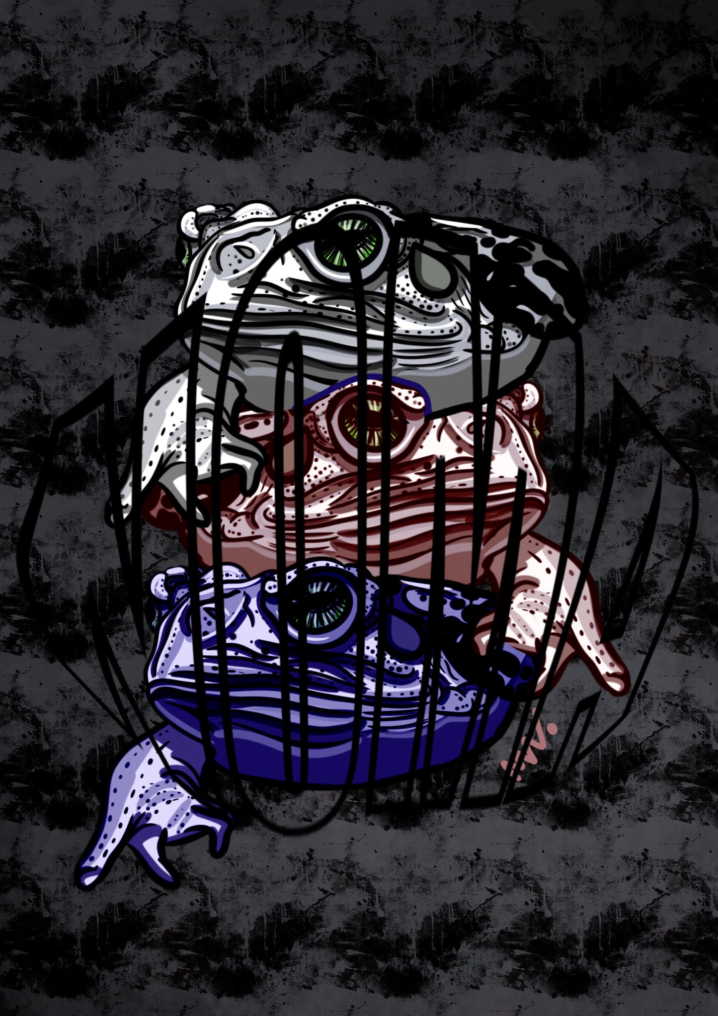 Print Noma "TRIFROGS" version noire