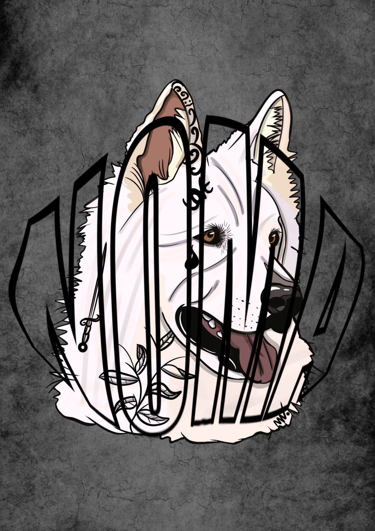 Print Noma "the swiss shepherd » noir