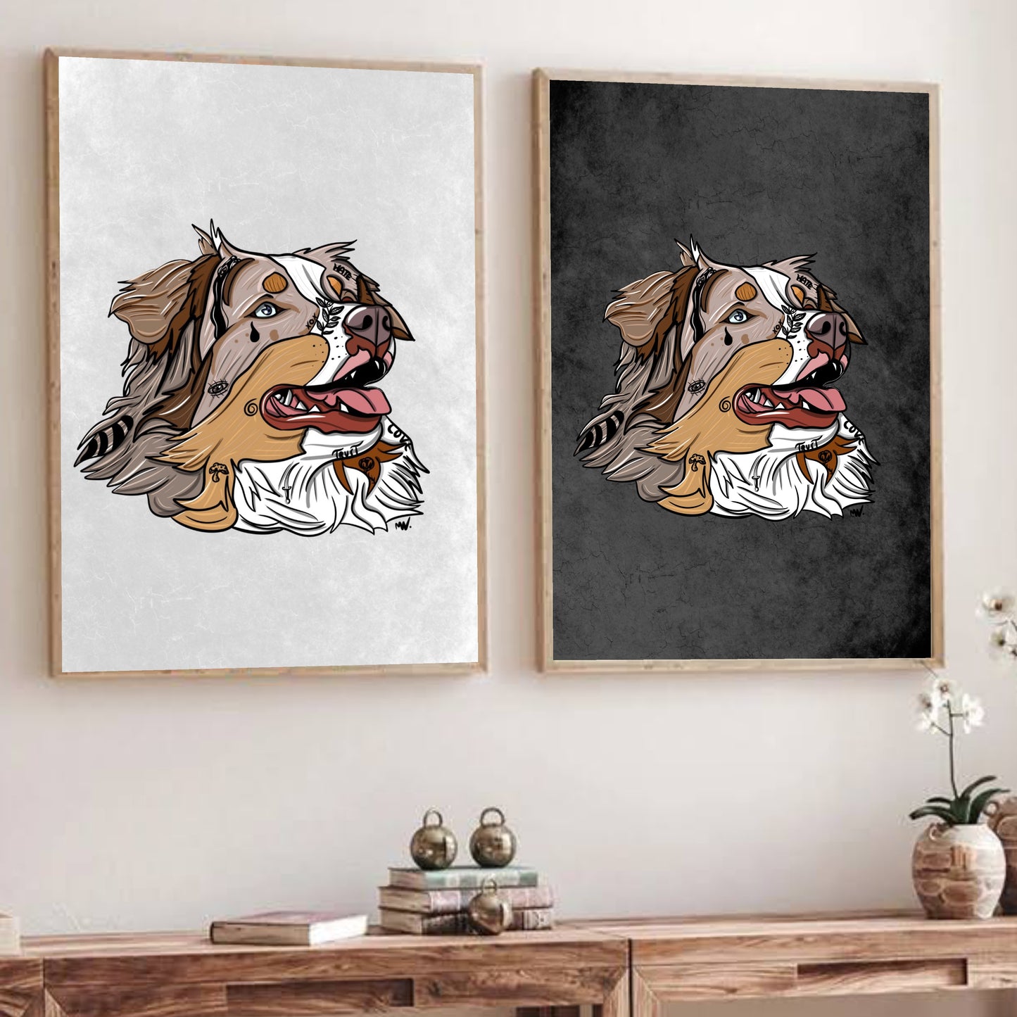 Print Noma "the australian shepherd" noir