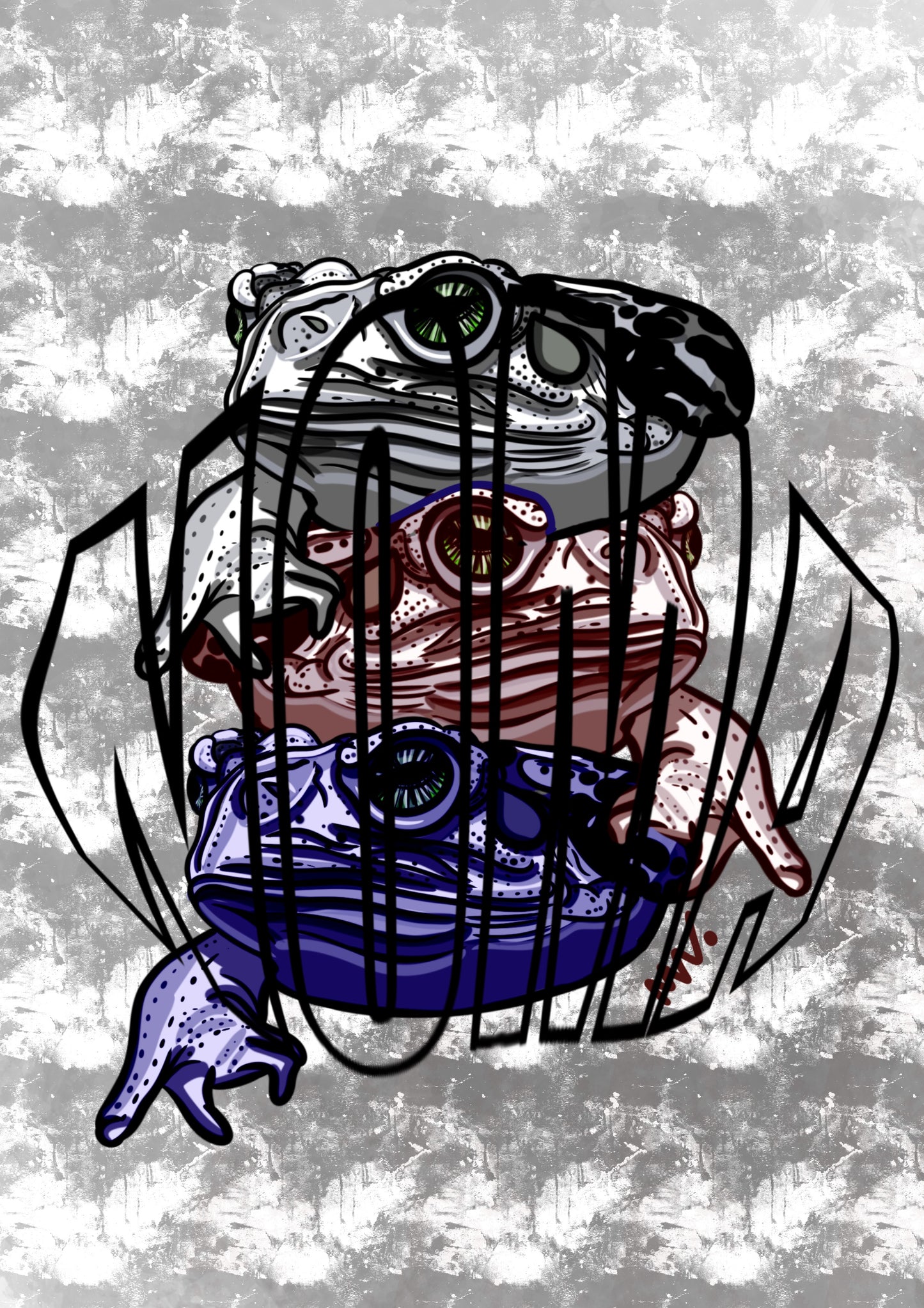 Print Noma "TRIFROGS" version blanche