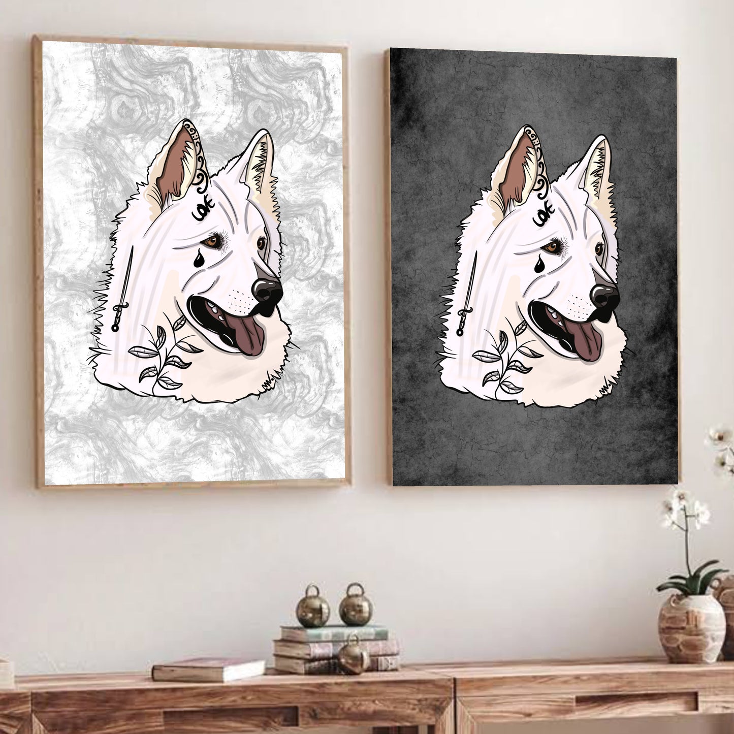 Print Noma "the swiss shepherd » blanc