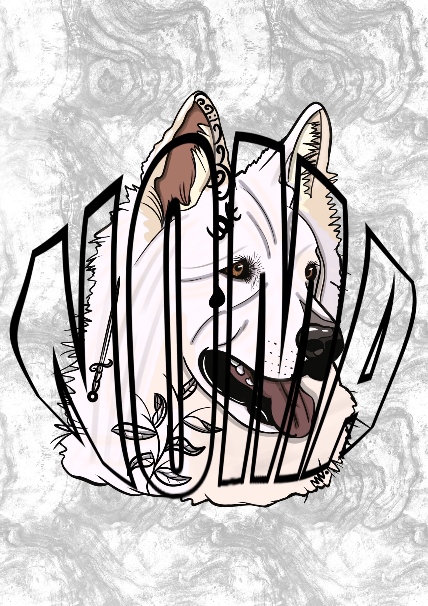 Print Noma "the swiss shepherd » blanc
