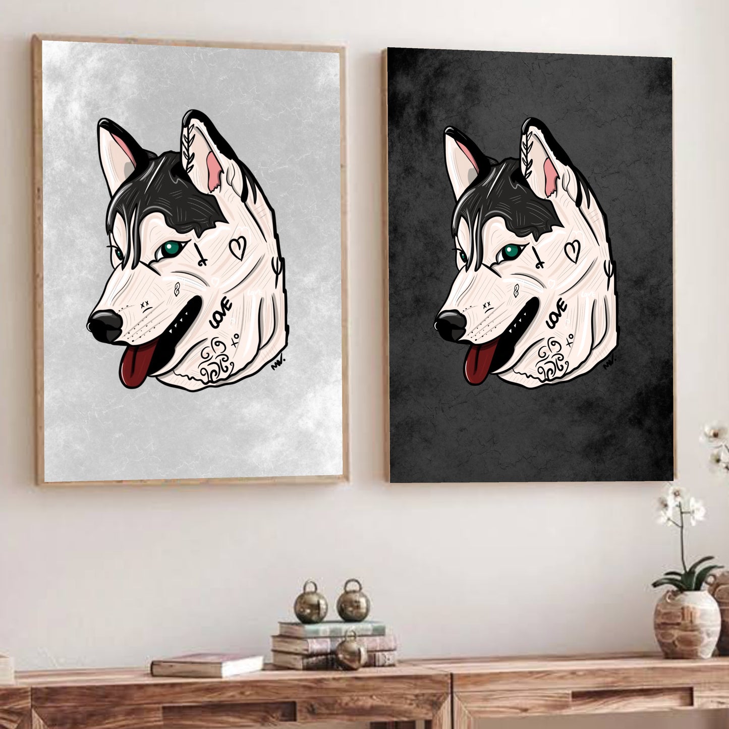 Print Noma "the husky" noir